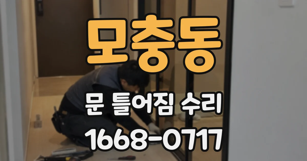 모충동 문 틀어짐 수리