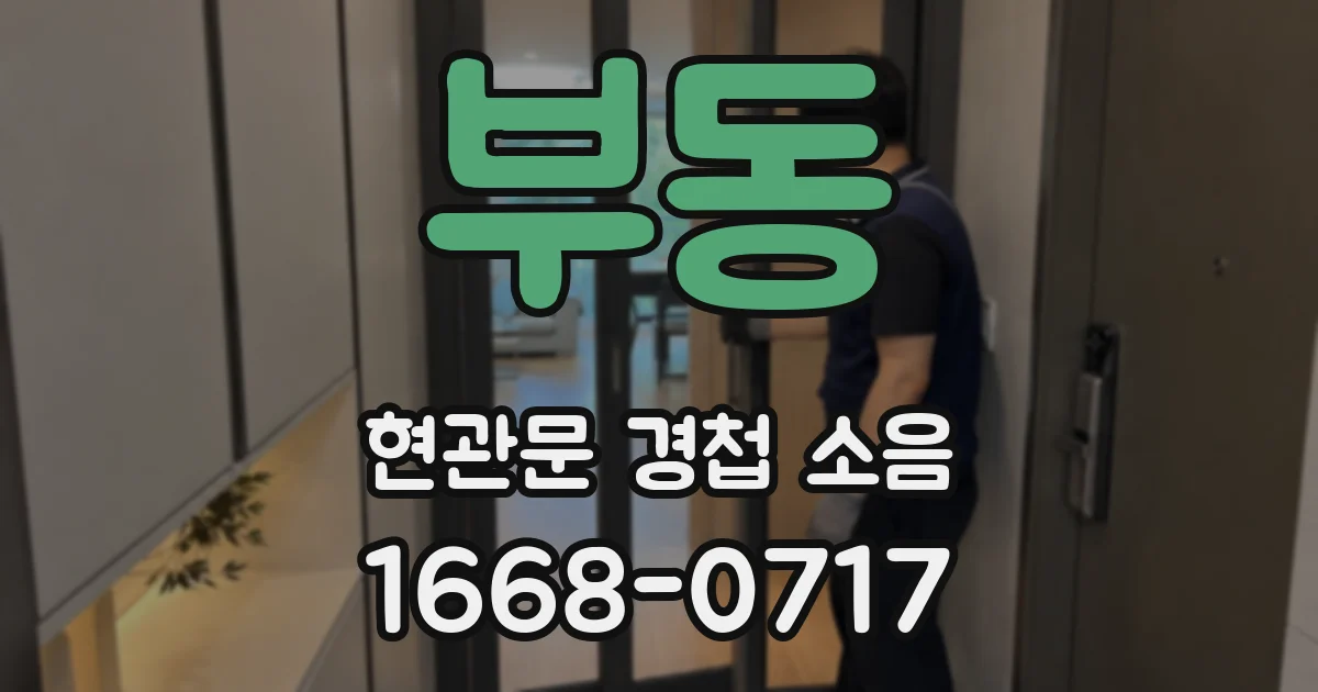 부동 현관문 경첩 소음