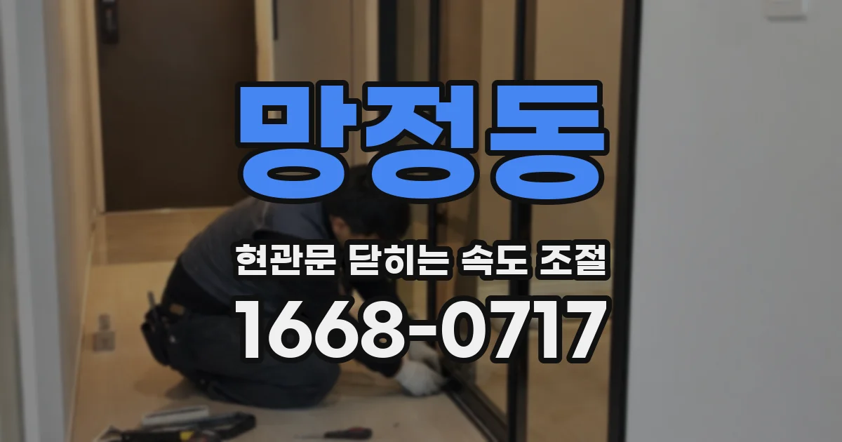 망정동 현관문 닫히는 속도 조절