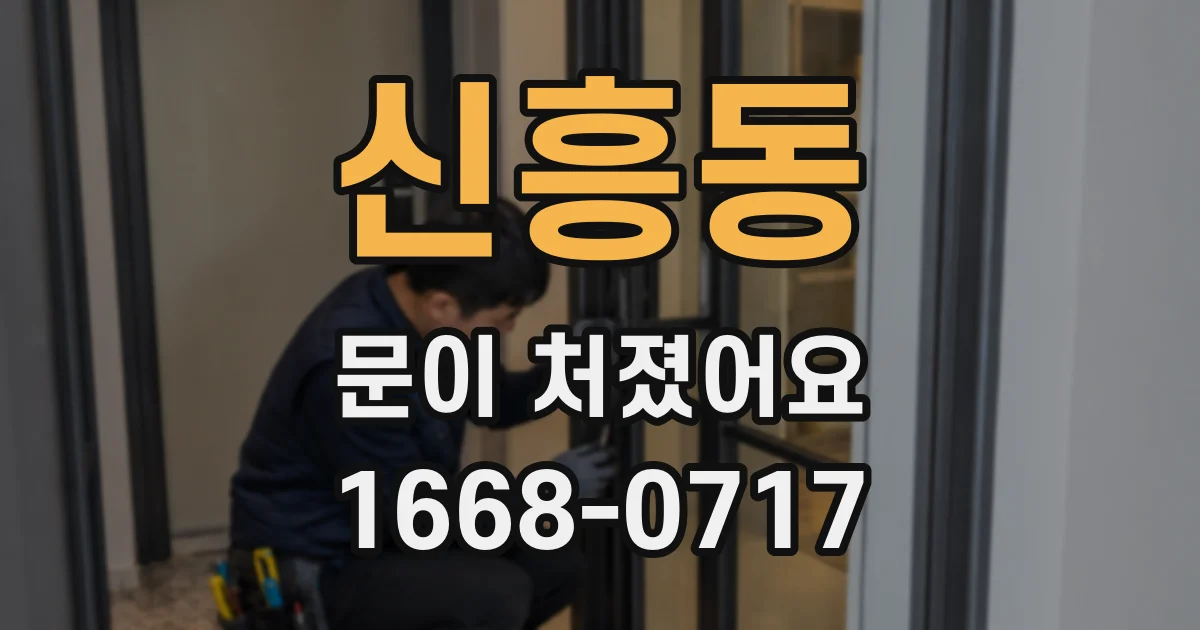 신흥동 문이 처졌어요