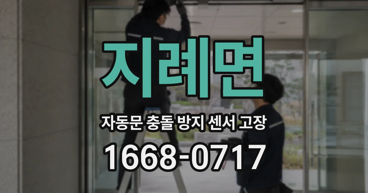 지례면 자동문 충돌 방지 센서 고장