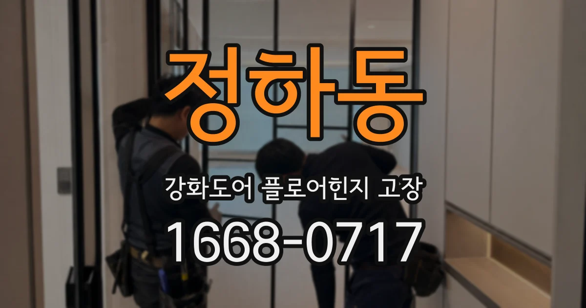 정하동 강화도어 플로어힌지 고장
