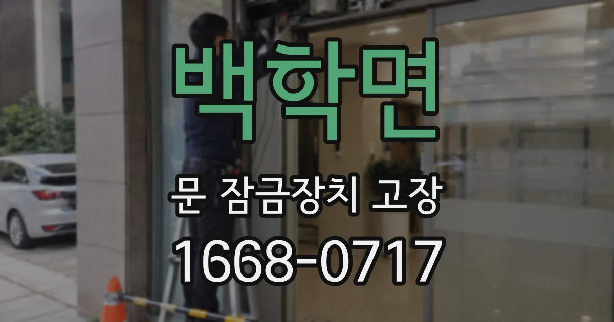 백학면 문 잠금장치 고장