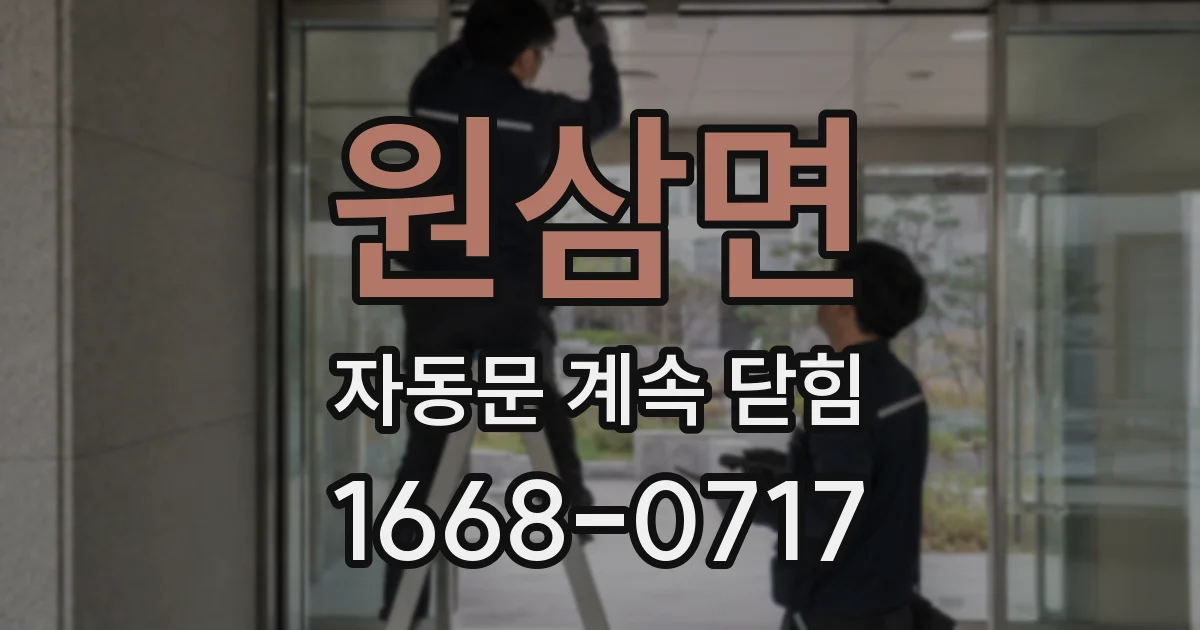 원삼면 자동문 계속 닫힘