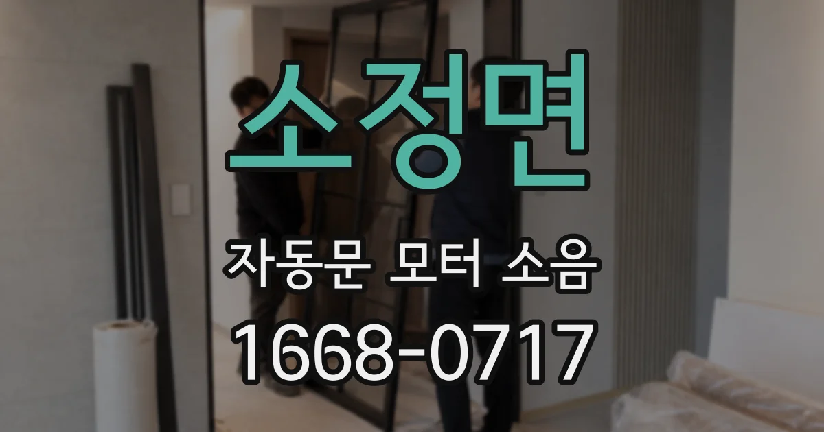 소정면 자동문 모터 소음