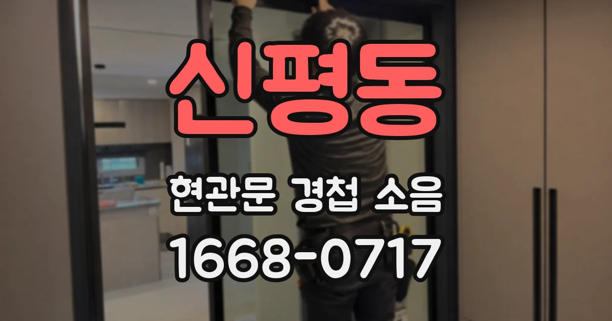 신평동 현관문 경첩 소음
