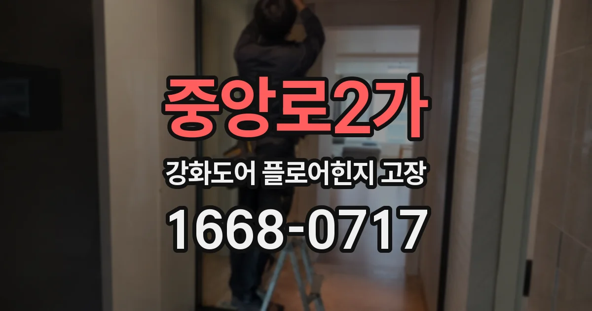 중앙로2가 강화도어 플로어힌지 고장