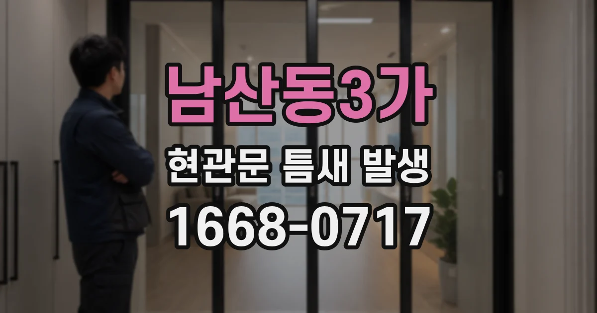 남산동3가 현관문 틈새 발생