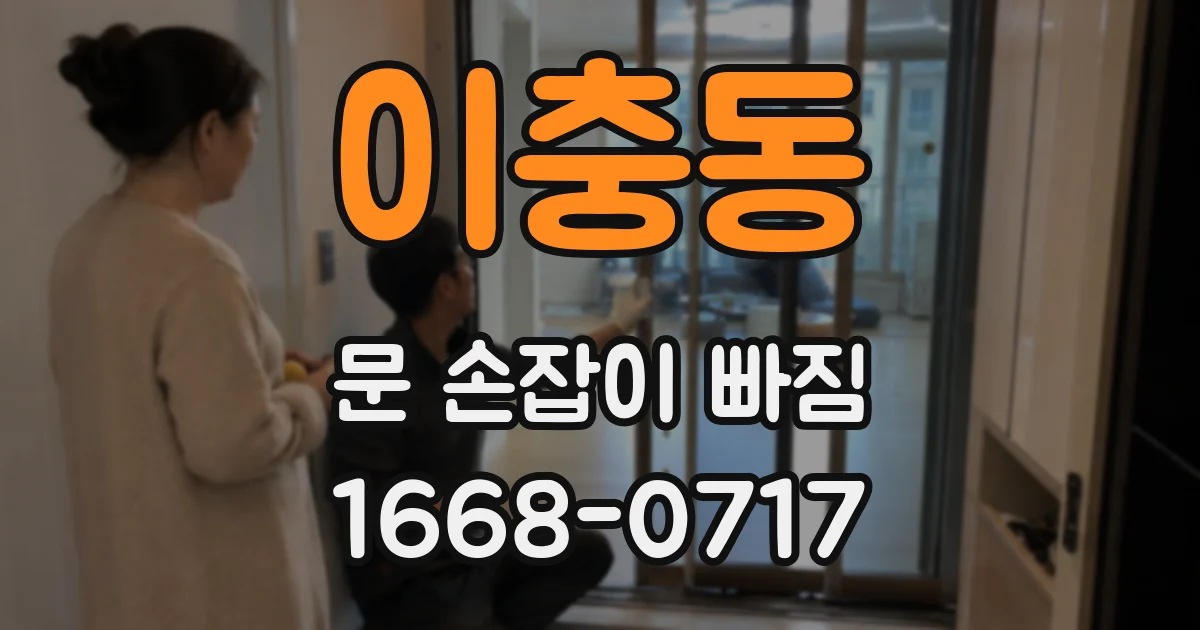 이충동 문 손잡이 빠짐