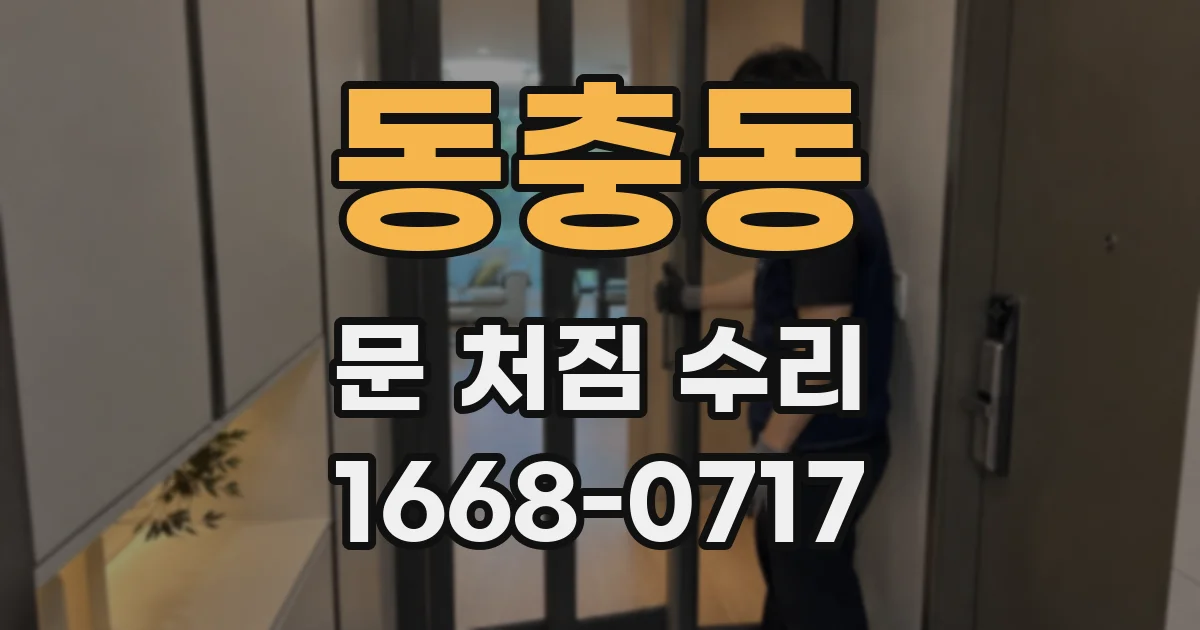 동충동 문 처짐 수리
