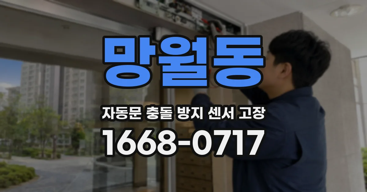 망월동 자동문 충돌 방지 센서 고장
