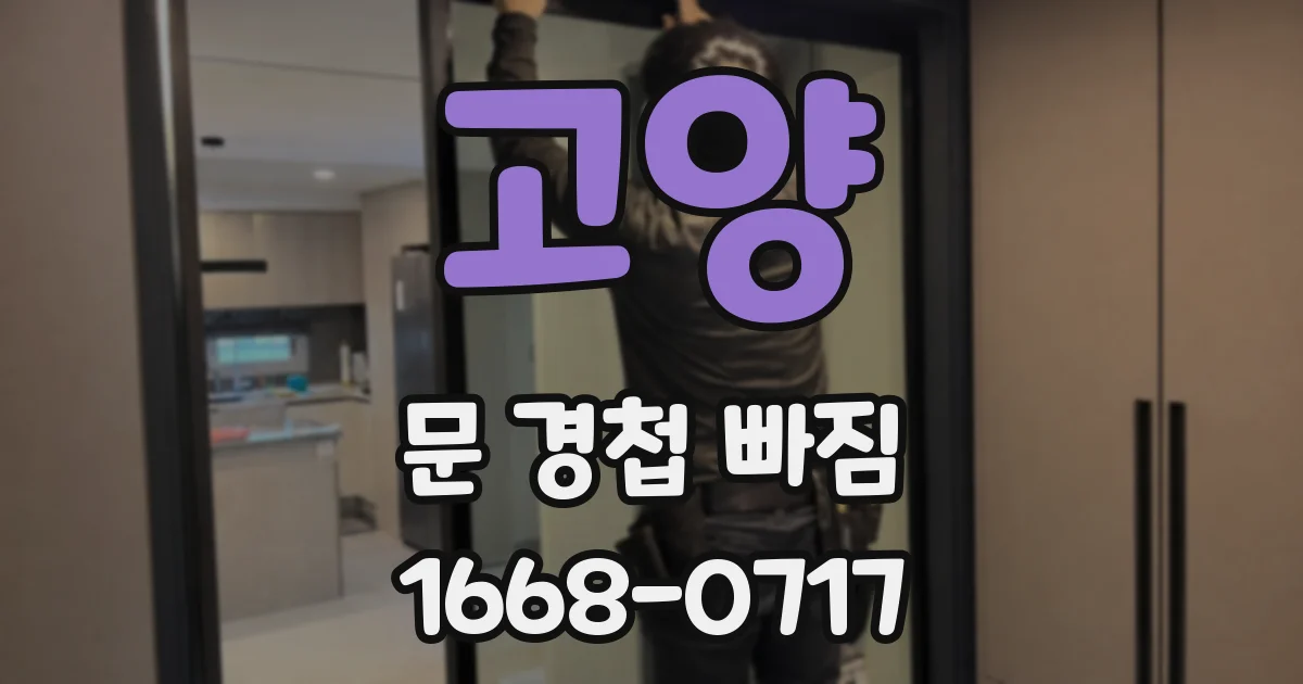 고양 문 경첩 빠짐