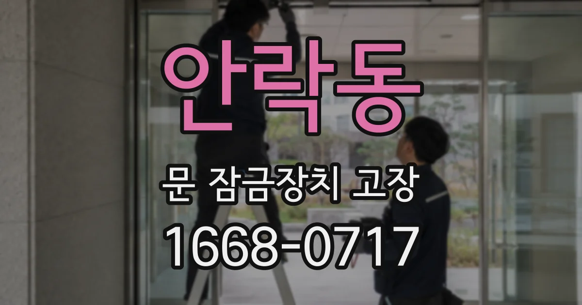 안락동 문 잠금장치 고장