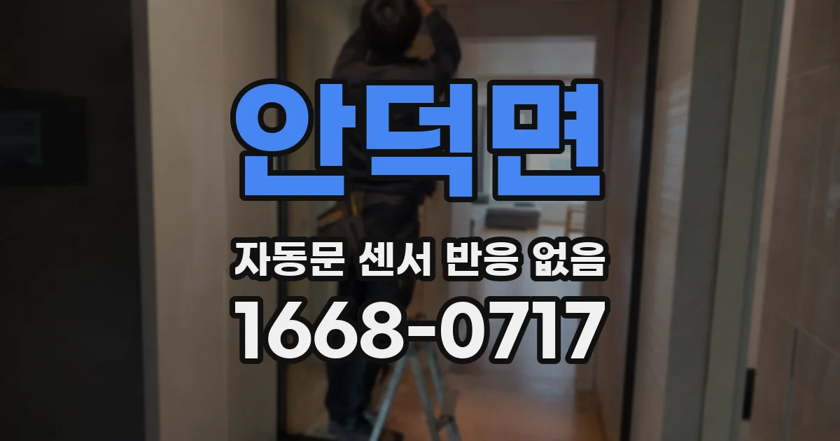 안덕면 자동문 센서 반응 없음