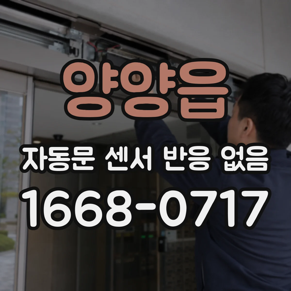 양양읍 자동문 센서 반응 없음