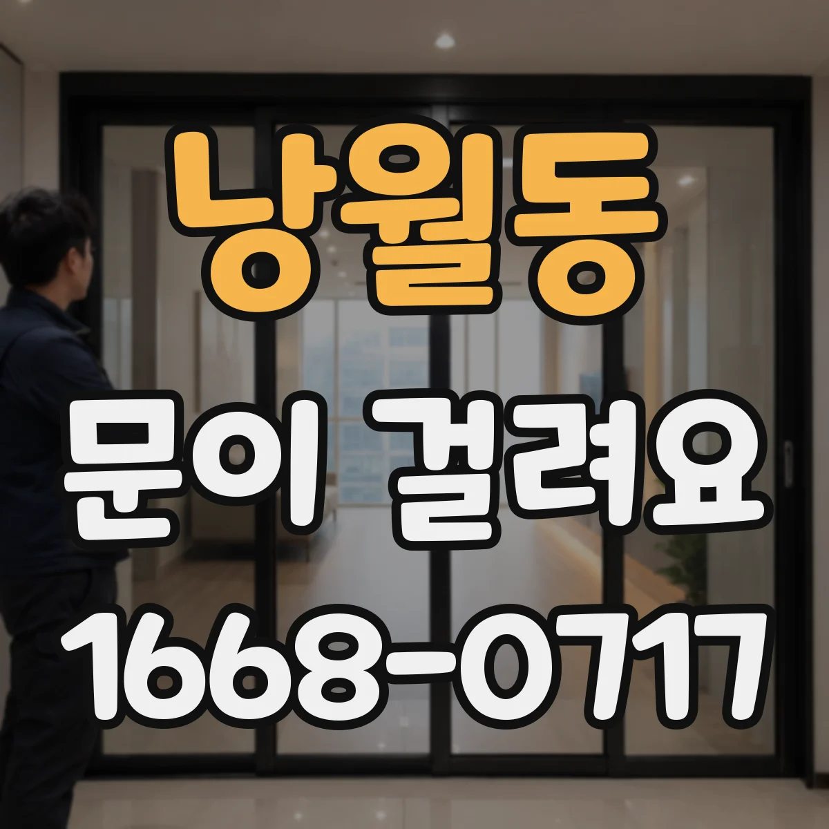낭월동 문이 걸려요