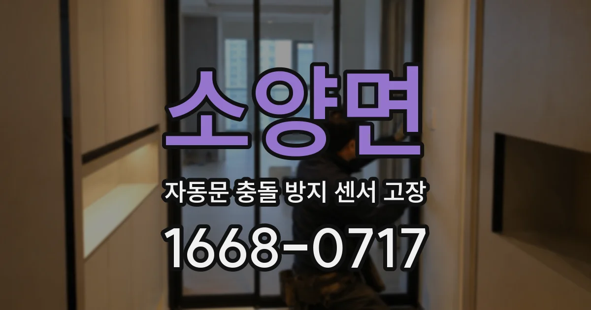 소양면 자동문 충돌 방지 센서 고장