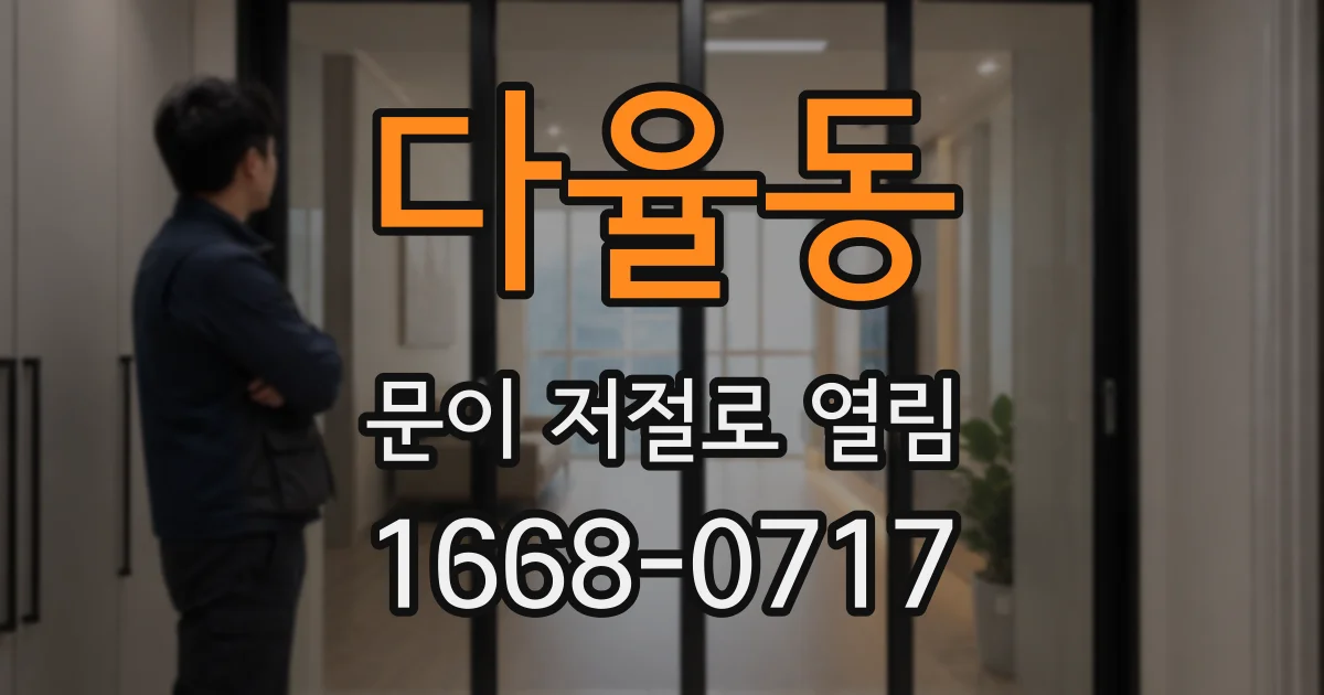다율동 문이 저절로 열림