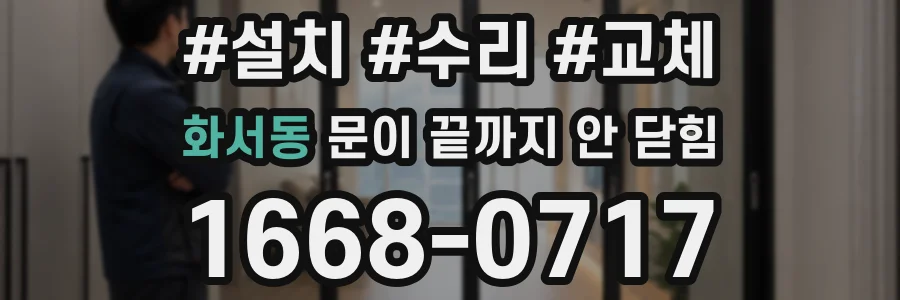 화서동 문이 끝까지 안 닫힘
