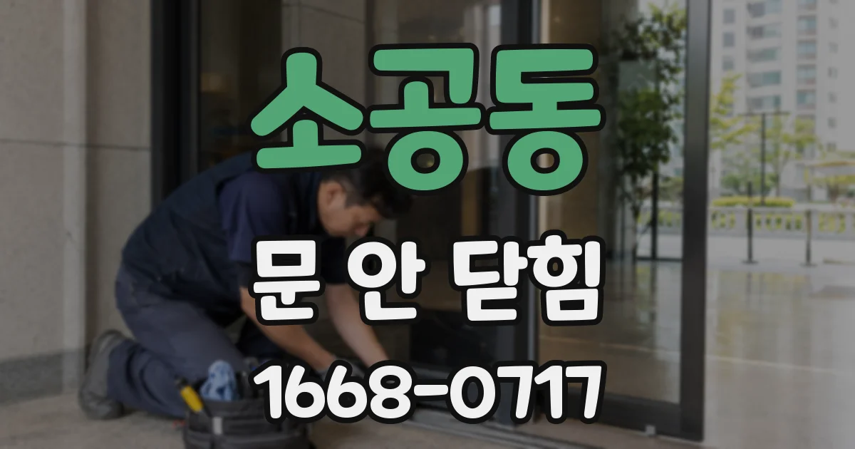 소공동 문 안 닫힘