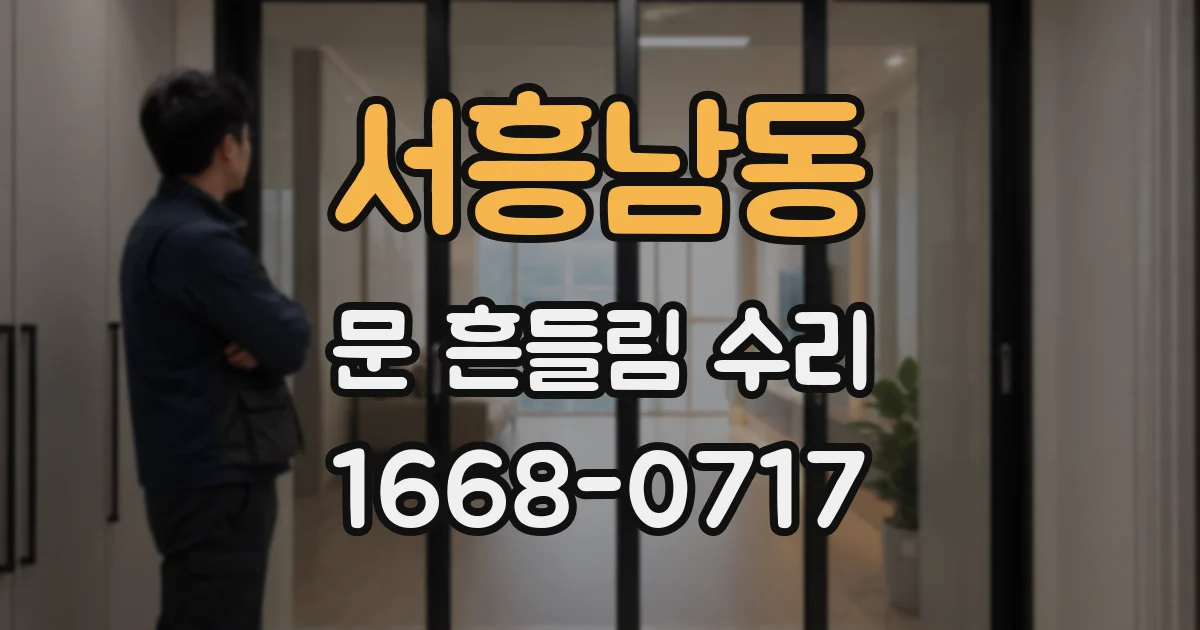 서흥남동 문 흔들림 수리