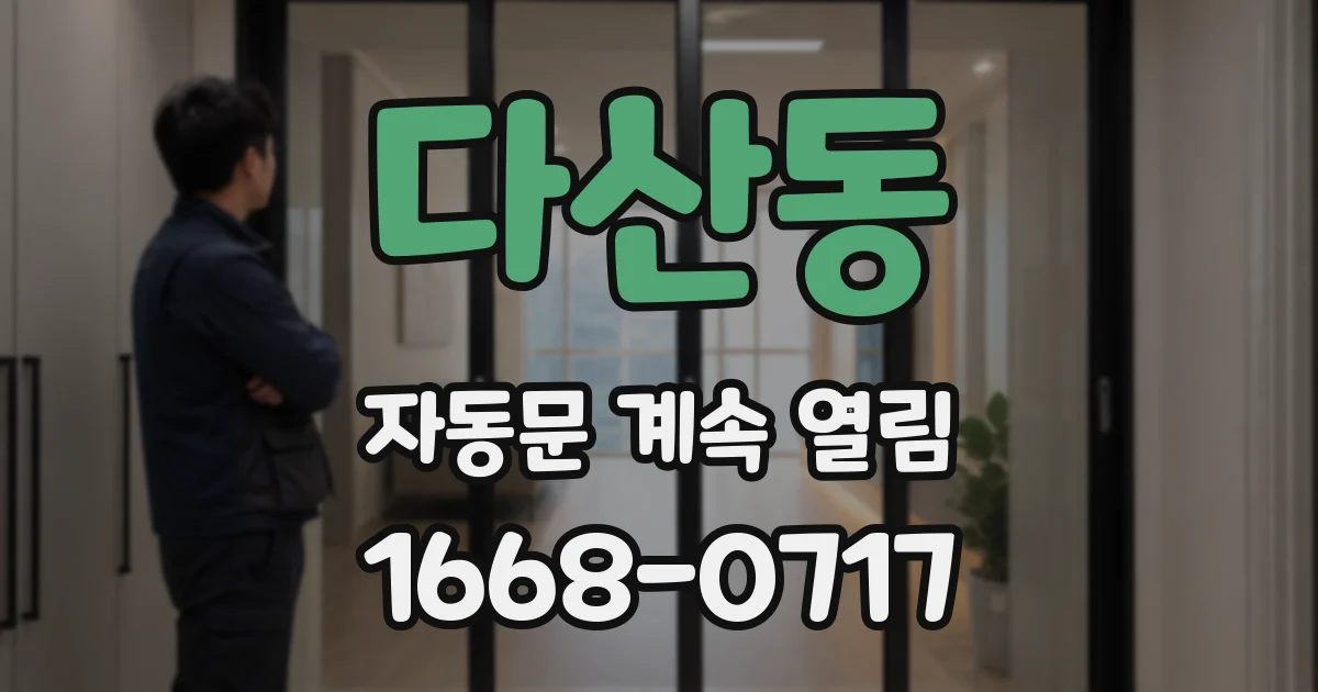 다산동 자동문 계속 열림