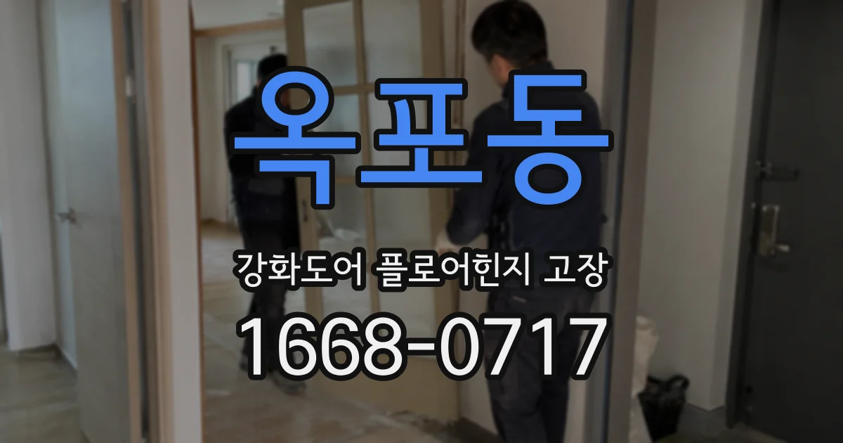 옥포동 강화도어 플로어힌지 고장