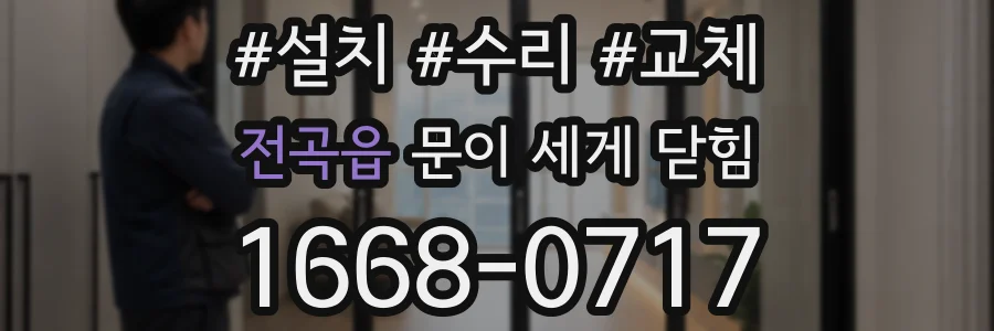 전곡읍 문이 세게 닫힘
