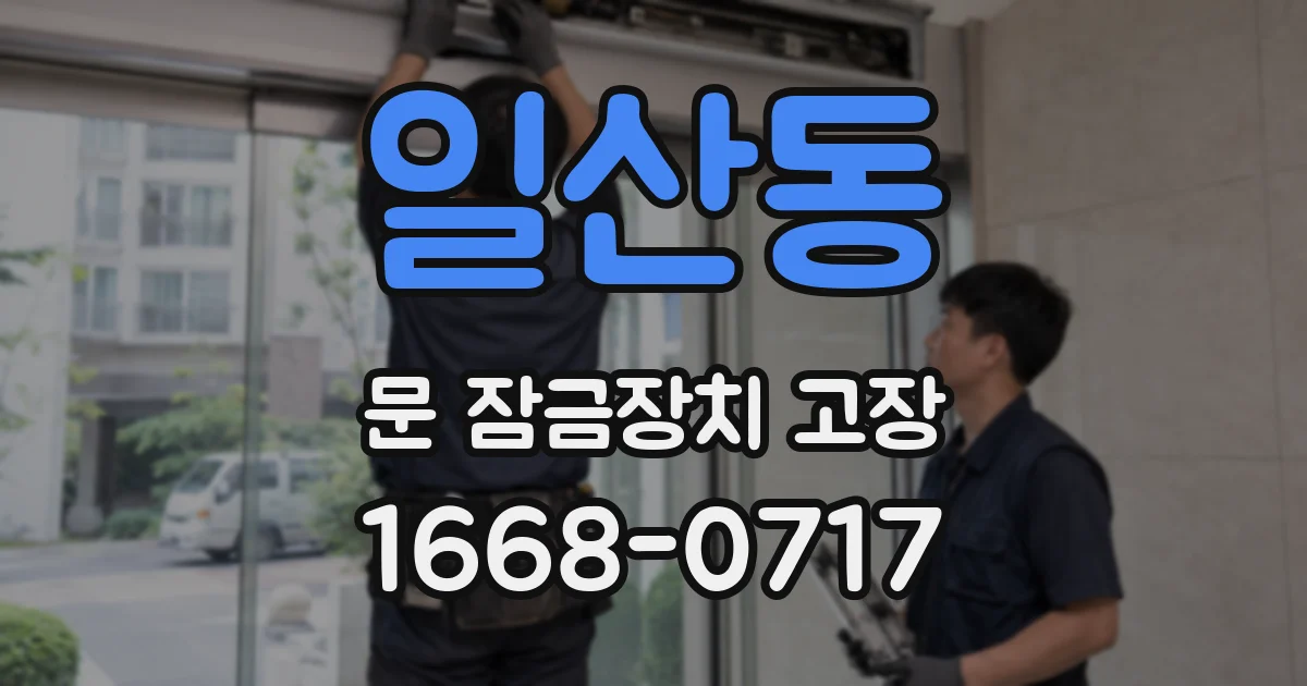 일산동 문 잠금장치 고장