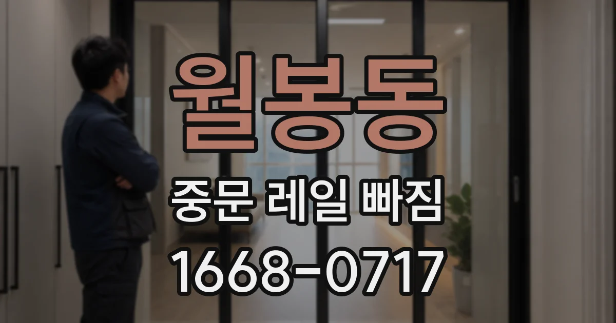 월봉동 중문 레일 빠짐