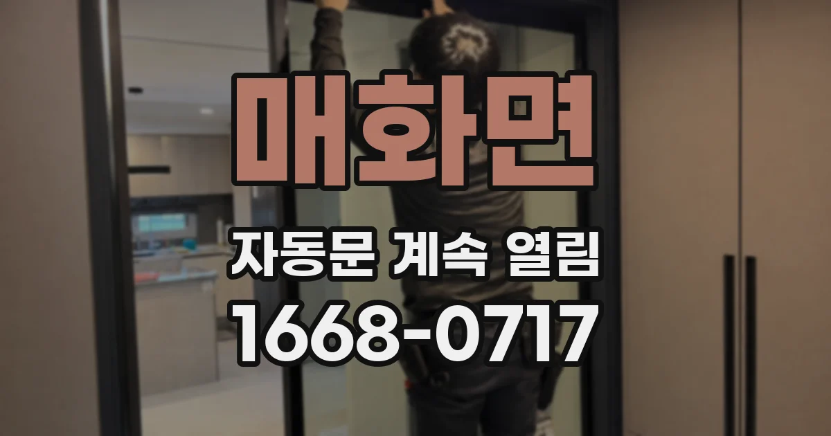 매화면 자동문 계속 열림