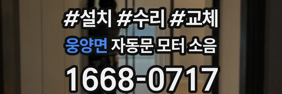 웅양면 자동문 모터 소음