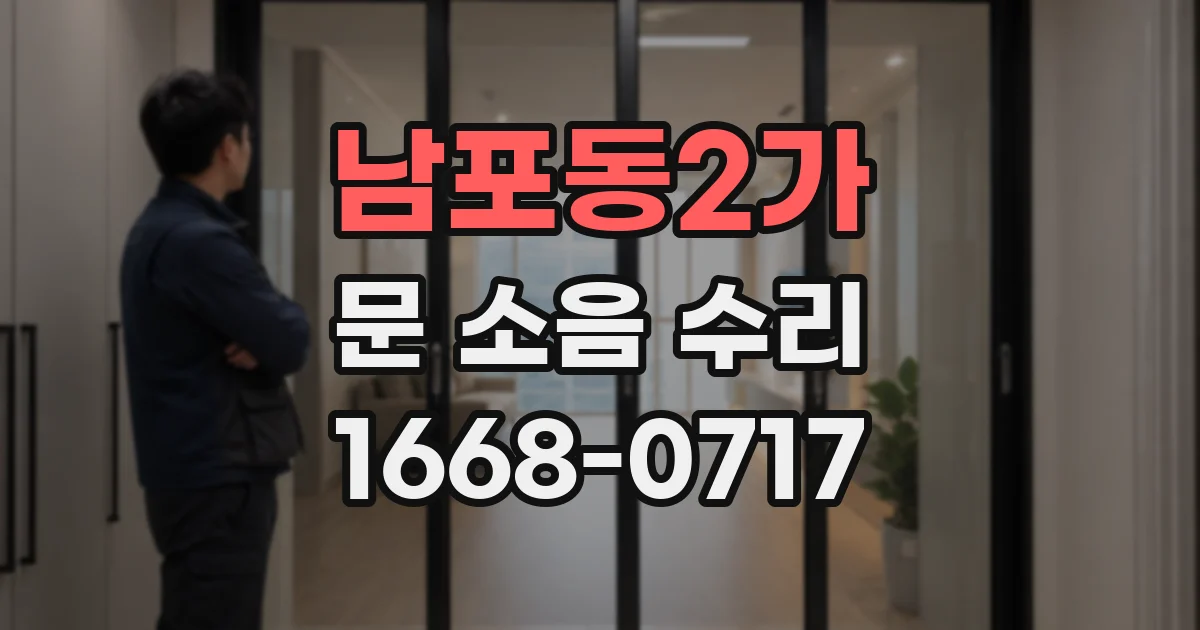 남포동2가 문 소음 수리