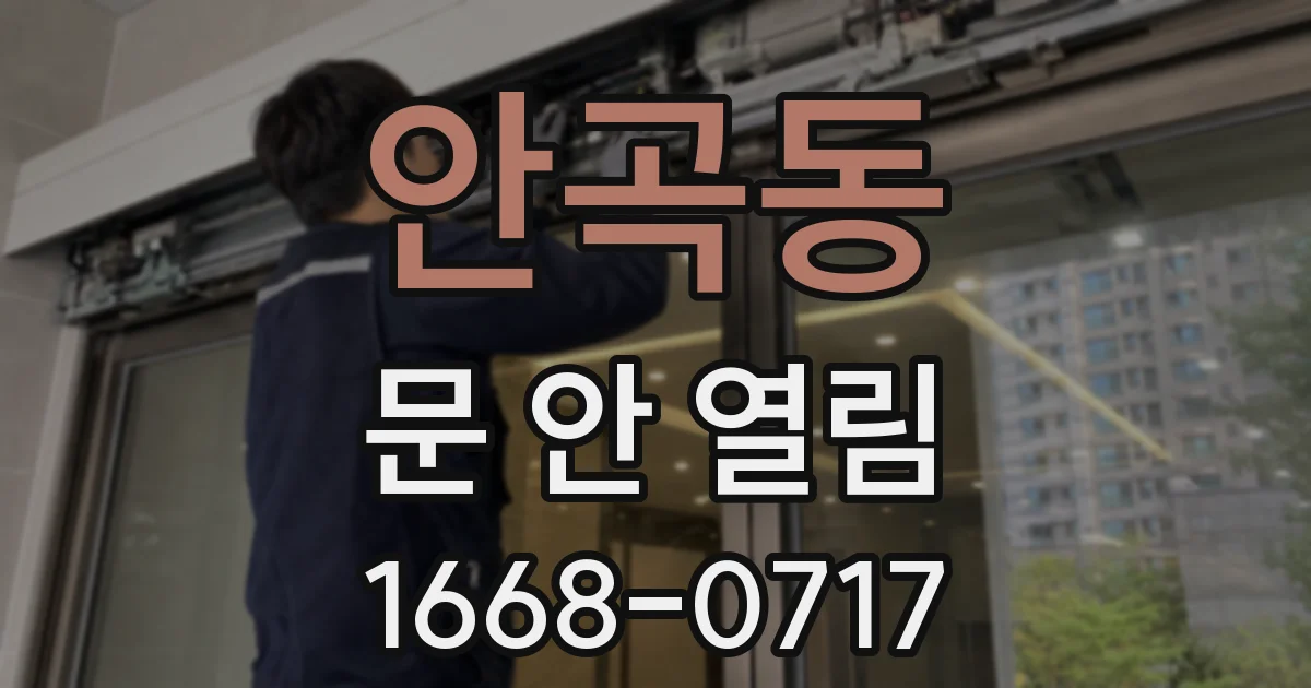 안곡동 문 안 열림