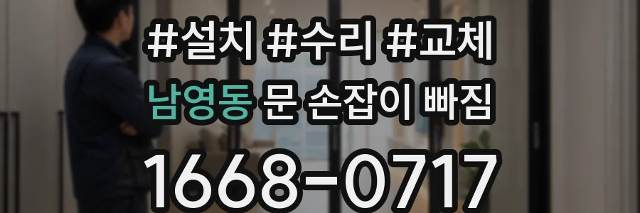 남영동 문 손잡이 빠짐