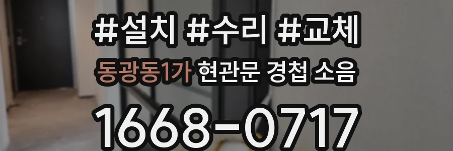 동광동1가 현관문 경첩 소음