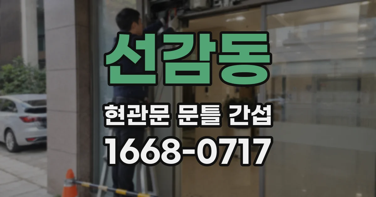 선감동 현관문 문틀 간섭