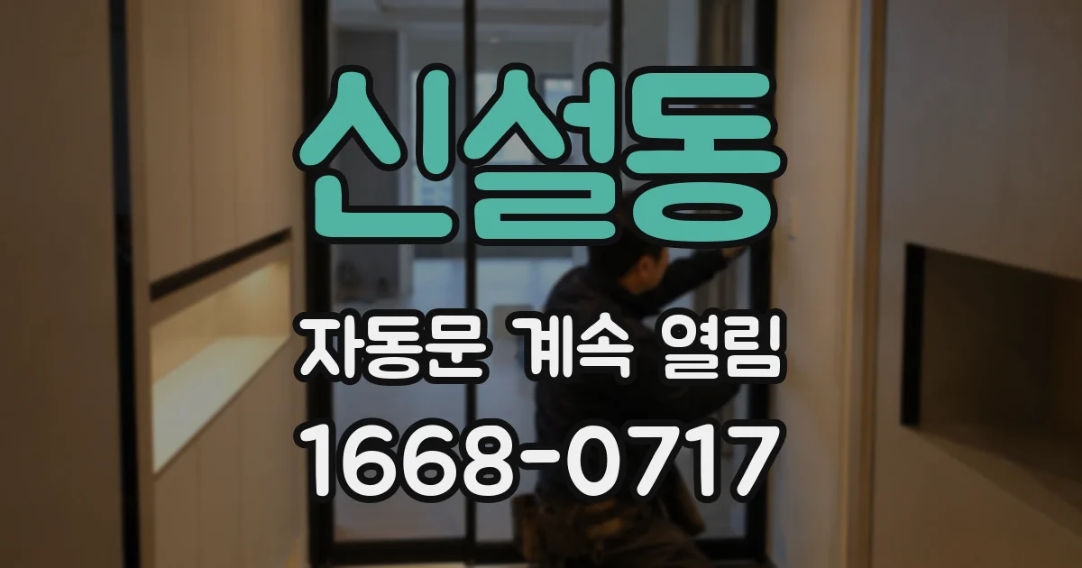 신설동 자동문 계속 열림