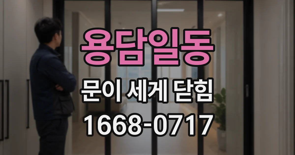 용담일동 문이 세게 닫힘