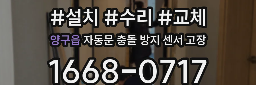양구읍 자동문 충돌 방지 센서 고장
