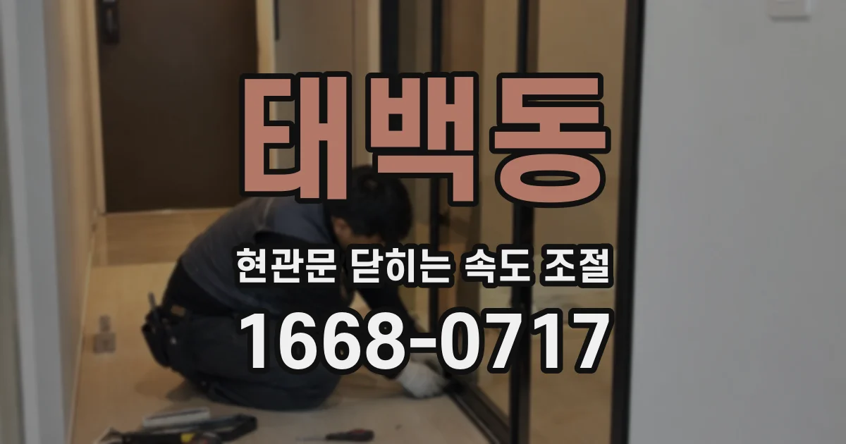 태백동 현관문 닫히는 속도 조절