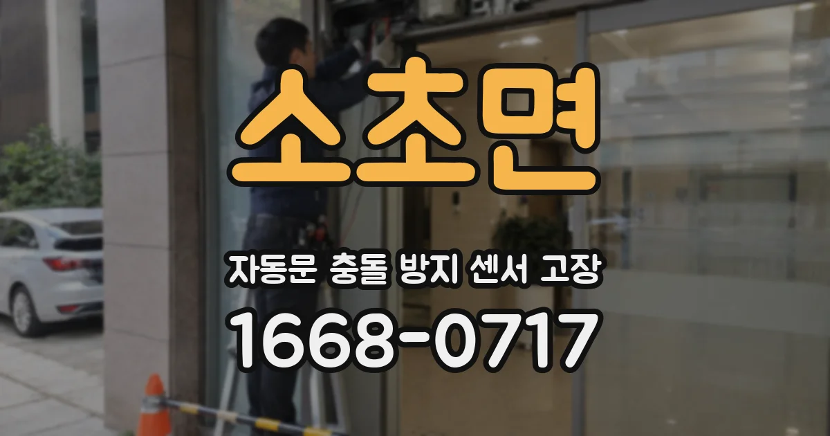 소초면 자동문 충돌 방지 센서 고장