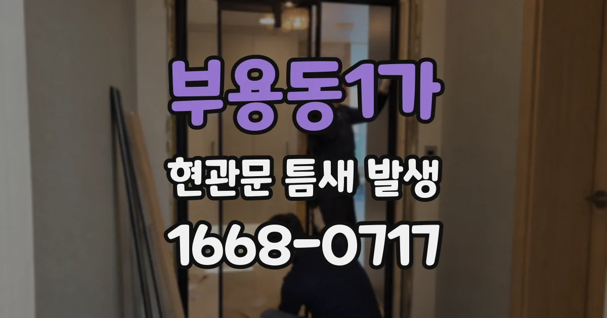 부용동1가 현관문 틈새 발생