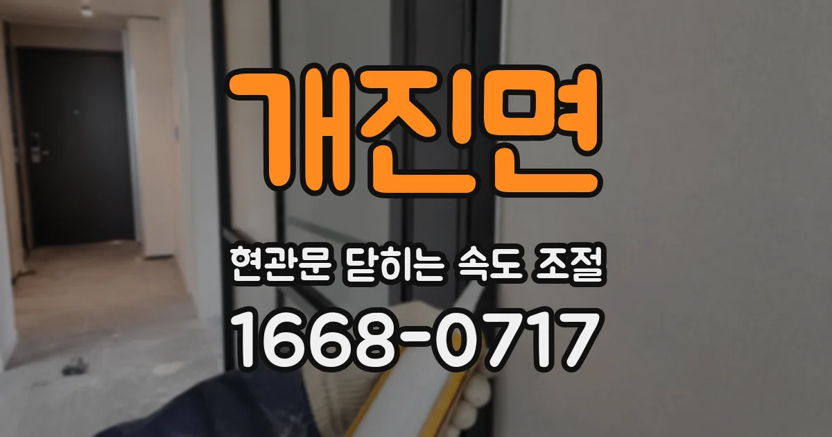 개진면 현관문 닫히는 속도 조절