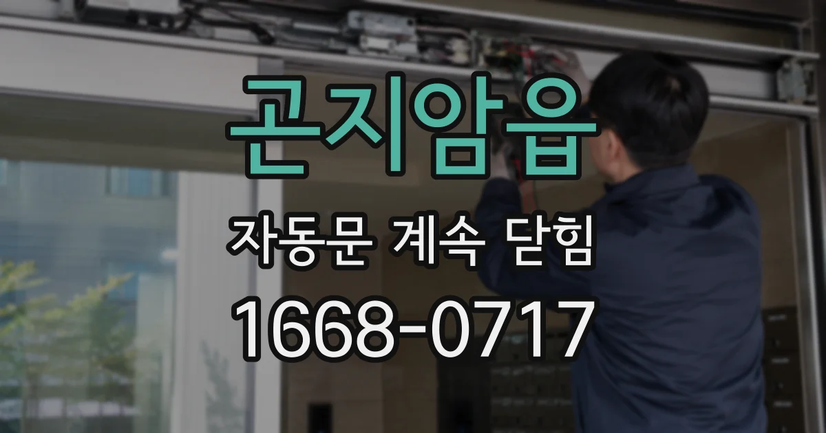 곤지암읍 자동문 계속 닫힘