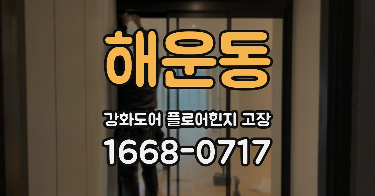 해운동 강화도어 플로어힌지 고장