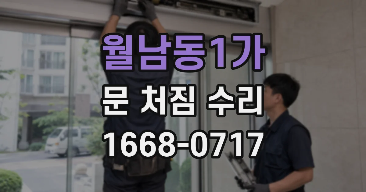 월남동1가 문 처짐 수리