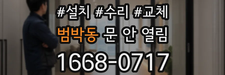 범박동 문 안 열림
