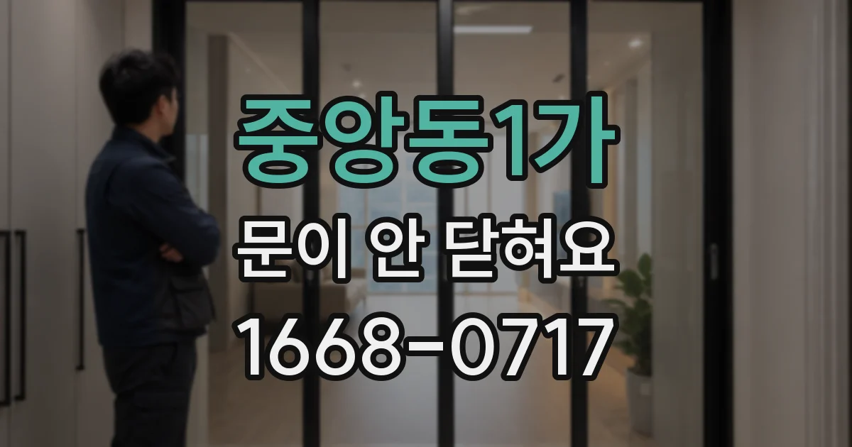 중앙동1가 문이 안 닫혀요