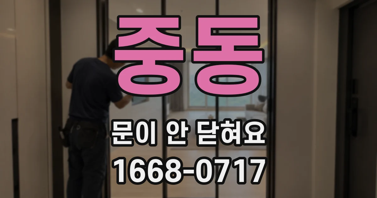 중동 문이 안 닫혀요